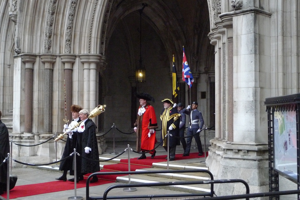 Il Lord Mayor della City of London presso la Royal Court of Justice