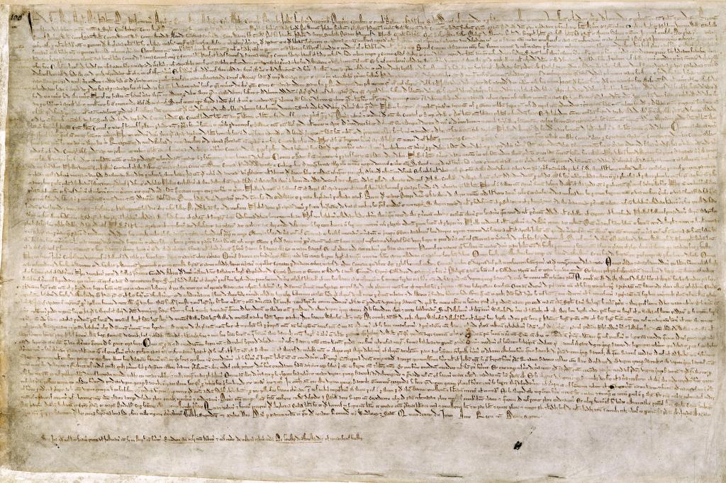 La Magna Charta Libertatum nella versione del 1215
